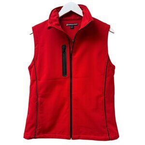 Eversole Run Womens Softshell Vest Medium Red Fleece Lined Running Outdoors Golf